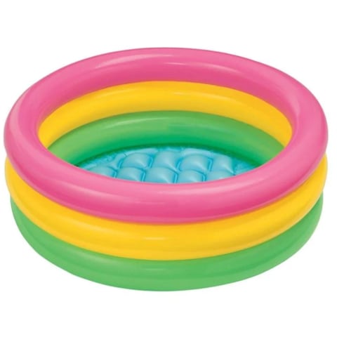 Jucării și Jocuri pentru copii - Piscina Gonflabila pentru Bebelusi Intex, Baza Moale Protejata, Capacitate 56 Litri