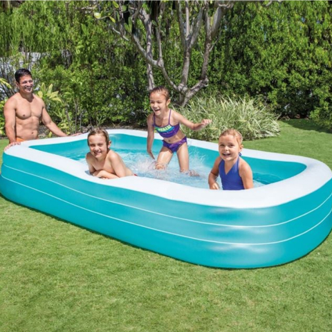 Piscina Gonflabila pentru copii, Capacitate 1050L, Vinil Rezistent, Bleu [1]