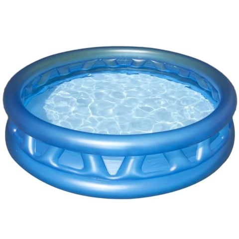 Jucării și Jocuri pentru copii - Piscina Gonflabila pentru Copii, cu 3 Inele Rezistente, Capacitate 450 Litri, Albastru