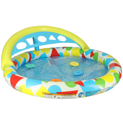 Jucării și Jocuri pentru copii - Piscina Gonflabila pentru Copii, din PVC cu 5 Forme din Spuma Incluse, Bubble Pool