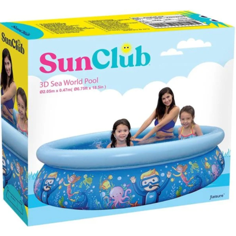 Piscina pentru Copii cu Pereti din PVC in 3 Straturi, Capacitate 855 Litri, Lumea Marina cu Scafandri [2]