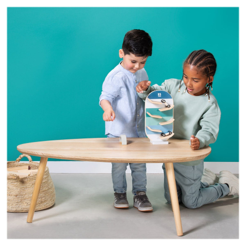 Pista de curse auto din lemn, BS Toys, copii varsta 2-5 ani [1]