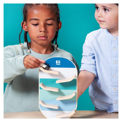 Pista de curse auto din lemn, BS Toys, copii varsta 2-5 ani [2]