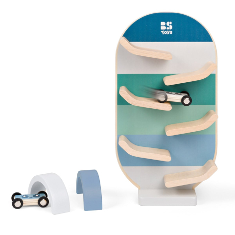 Pista de curse auto din lemn, BS Toys, copii varsta 2-5 ani [4]