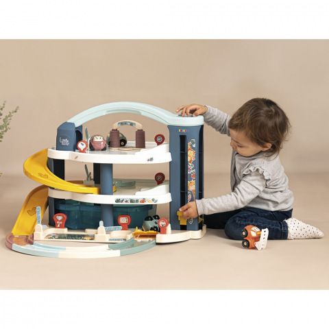 Pista de masini Smoby Big Garage cu masinuta si elicopter [5]