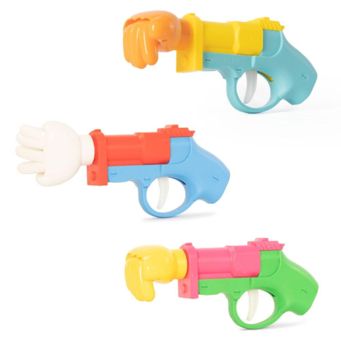 Jucarii de Indemanare, Sortare, Motricitate - Pistol amuzant - Piatra, foarfeca, hartie
