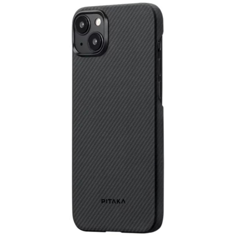 Laptop, Tablete & Telefoane - Pitaka Husa MagEZ 4 Aramida 600D iPhone 15 Plus, MagSafe Negru / Gri