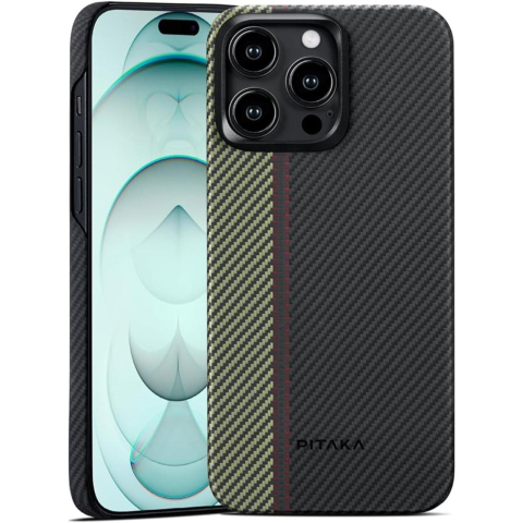 Pitaka Husa MagEZ 4 Aramida 600D iPhone 15 Pro, MagSafe Overture [7]