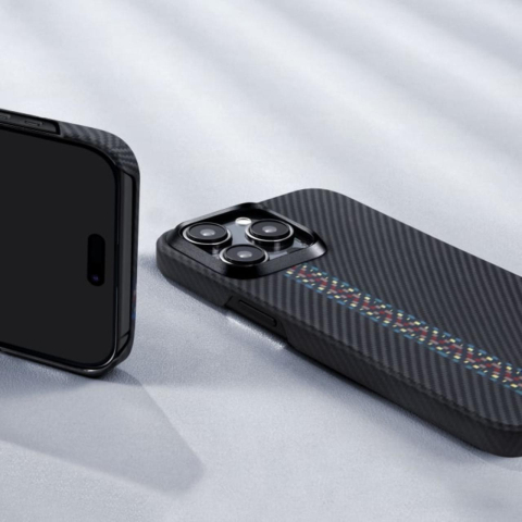 Pitaka Husa MagEZ 4 Aramida 600D iPhone 15 Pro Max, MagSafe Rhapsody [7]