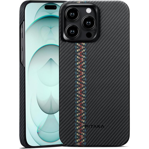 Pitaka Husa MagEZ 4 Aramida 600D iPhone 15 Pro Max, MagSafe Rhapsody [9]