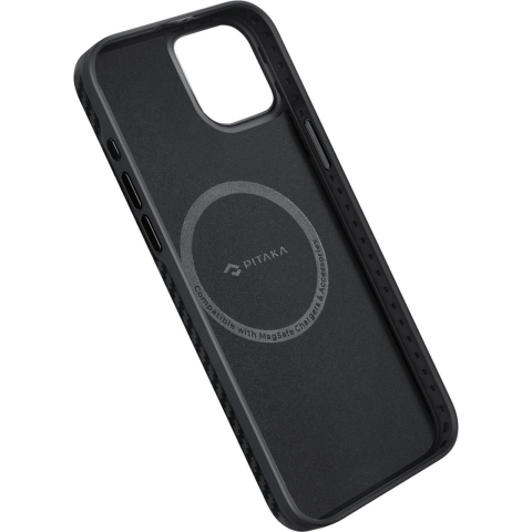 Pitaka Husa MagEZ Pro 4 Aramida 1500D iPhone 15 Plus, MagSafe Negru / Gri [2]