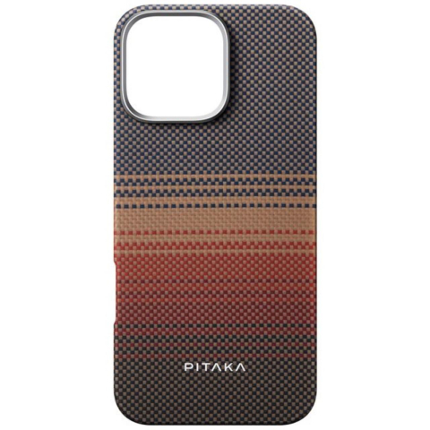 Laptop, Tablete & Telefoane - Pitaka Husa Tactile Woven Aramida Magsafe iPhone 16 Pro Sunset