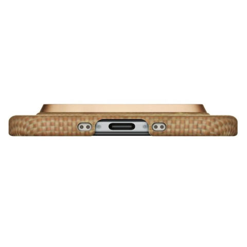 Pitaka Husa Ultra-Slim Aramida Glinds of Gold Magsafe iPhone 17 Auriu [4]