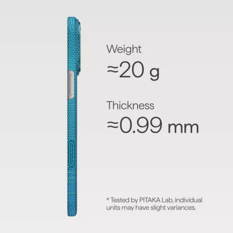 Pitaka Husa Ultra-Slim Aramida Magsafe iPhone 17 Pro Lucid Blue [3]