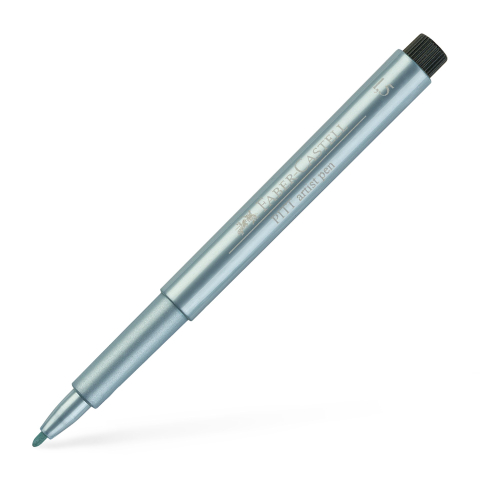 Rechizite Școlare - Pitt artist pen albastru metalizat faber-castell
