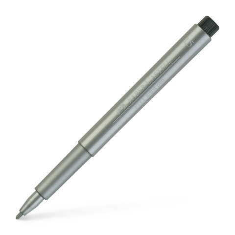 Rechizite Școlare - Pitt artist pen argintiu faber-castell