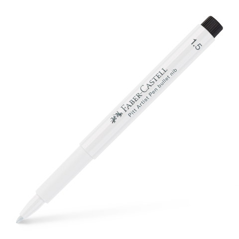 Rechizite Școlare - Pitt artist pen caligrafic 1.5 alb faber-castell