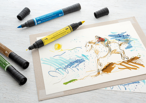 Pitt artist pen dual marker albastru phtalo 110 faber-castell [4]