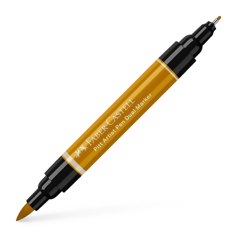 Rechizite Școlare - Pitt artist pen dual marker auriu verzui 268 faber-castell
