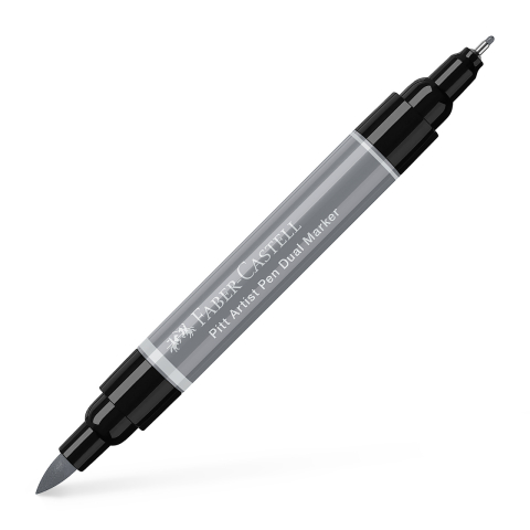 Rechizite Școlare - Pitt artist pen dual marker gri rece iii 232 faber-castell