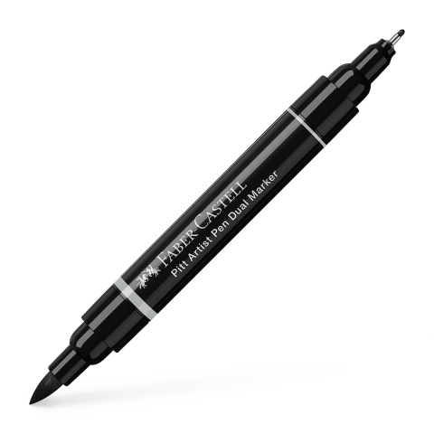 Rechizite Școlare - Pitt artist pen dual marker negru 199 faber-castell