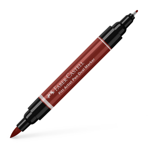 Rechizite Școlare - Pitt artist pen dual marker rosu indian 192 faber-castell