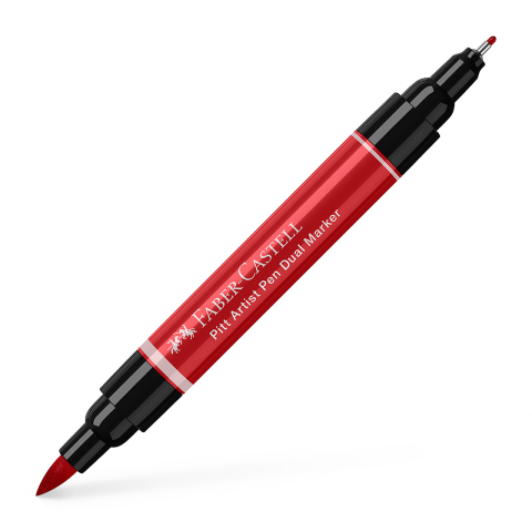 Rechizite Școlare - Pitt artist pen dual marker rosu intens 219 faber-castell
