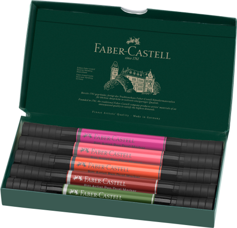 Pitt artist pen dual marker set 5 buc flowers faber-castell [1]