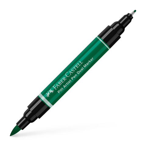 Rechizite Școlare - Pitt artist pen dual marker verde phtalo inchis 264 faber-castell