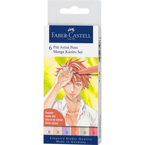 Rechizite Școlare - Pitt artist pen manga set 6 kaioro 2019 faber-castell