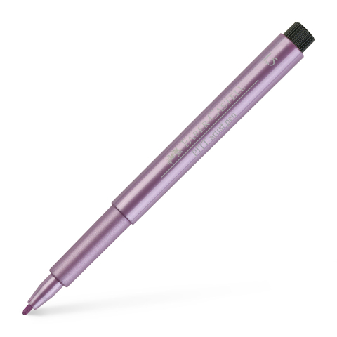 Rechizite Școlare - Pitt artist pen rubiniu metalizat faber-castell