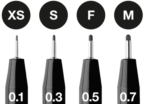 Pitt artist pen set 4 buc f,m,s,xs faber-castell [1]