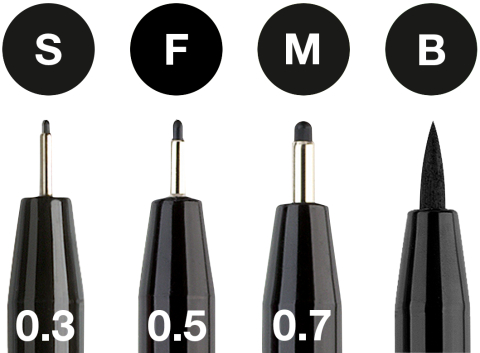 Pitt artist pen set 4 buc negru faber-castell [1]