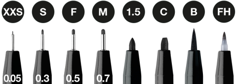 Pitt artist pen set 8 buc negru 2022 faber-castell [1]