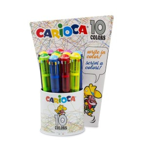 Rechizite Școlare - Pix 10 culori carioca 42761 12 buc