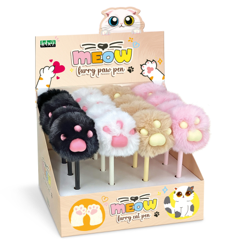 Rechizite Școlare - Pix 3D Furry Paw (16 buc/display), copii varsta 3 ani+,6 ani+,8 ani+