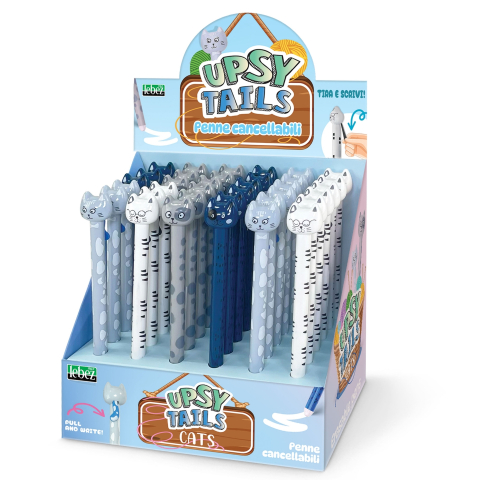 Pixuri pentru Copii si Scoala - Pix care se sterge cu capac, Upsy Tales Cats, 4 modele  varsta 3 ani+,6 ani+,8 ani+