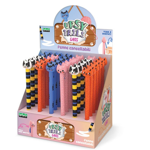 Pixuri pentru Copii si Scoala - Pix care se sterge cu snap, Upsy Tales Cats, 4 modele  varsta 3 ani+,6 ani+,8 ani+