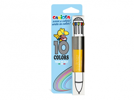 Pix cu 10 culori si mecanism retractabil, nuante fluorescente [4]
