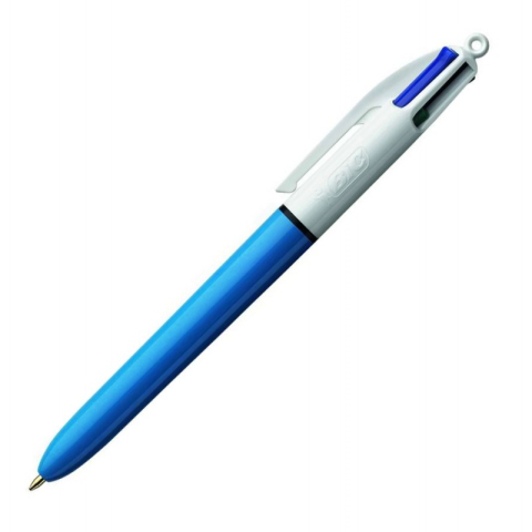 Birotică și Papetărie - Pix cu bila Bic PRO, 1.0mm, cu mecanism, 4 culori (negru, albastru, rosu, verde)