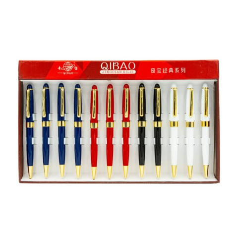 Pixuri pentru Copii si Scoala - Pix cu bila CNX 802, corp metalic, diverse culori, clips agrafa aurie