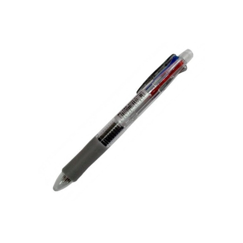 Birotică și Papetărie - Pix cu bila CNX Baile BL-185, 0.5mm, cu mecanism, corp transparent, grip cauciucat, 5 in 1, scris 4 culori + creion mecanic