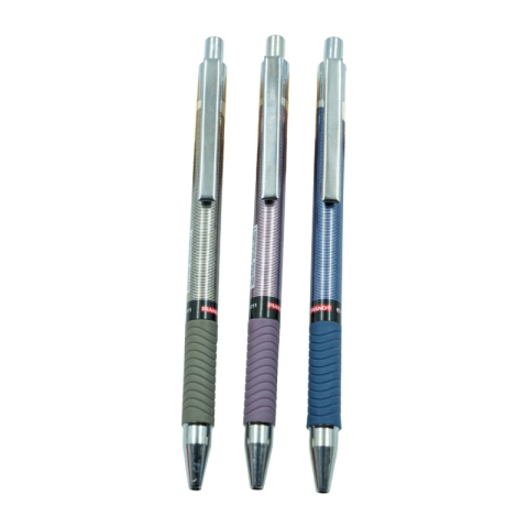 Birotică și Papetărie - Pix cu bila CNX T-011 Piano, 0.7mm, corp color cu grip cauciucat, scriere albastru
