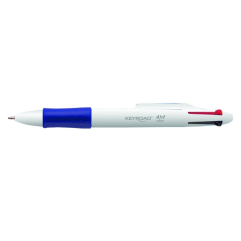 Pixuri pentru Copii si Scoala - Pix cu bila Keyroad KR972313, cu mecanism, grip cauciucat, 4 in 1, scris 4 culori