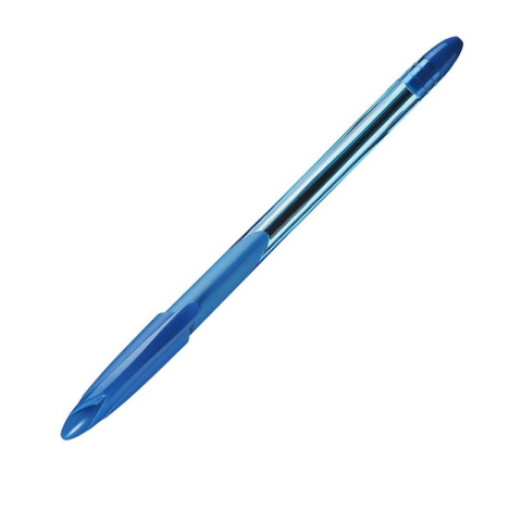 Pixuri pentru Copii si Scoala - Pix cu bila Keyroad Sofjet KR971821, 1.0mm, cu capac, corp albastru semitransparent, grip cauciucat, scris albastru