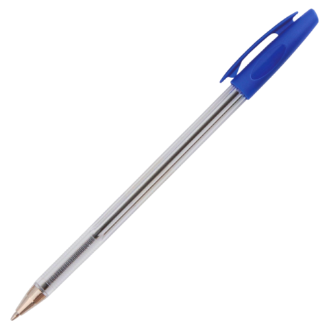 Birotică și Papetărie - Pix cu bila Office Cover Astro EP01-002-50, 1.0mm, cu capac, corp transparent, scris albastru