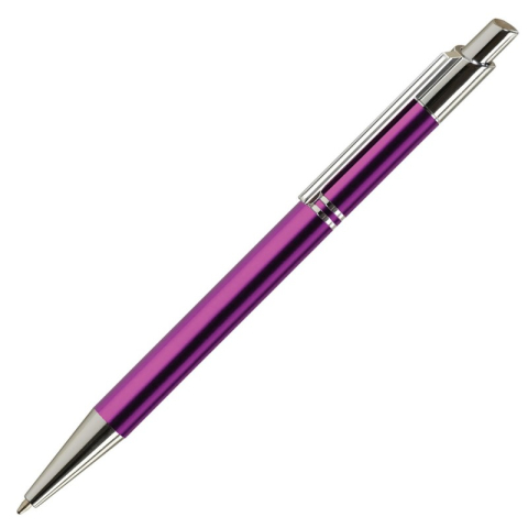 Birotică și Papetărie - Pix cu bila Office-Cover Tiko, 1.0mm, cu mecanism, pentru personalizare, corp metalic, mov