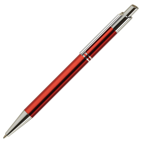 Birotică și Papetărie - Pix cu bila Office-Cover Tiko, 1.0mm, cu mecanism, pentru personalizare, corp metalic, rosu
