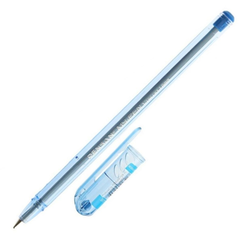 Pix cu bila Pensan My-Pen Vision, 1.0mm, corp transparent, cu capac, scris albastru [1]