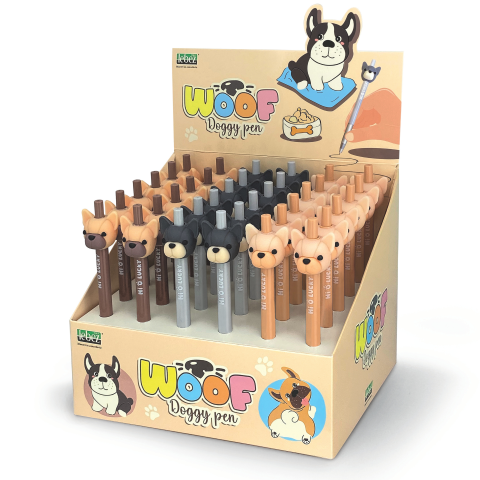 Rechizite Școlare - Pix cu catei 3D, 3 modele (36 buc/display), copii varsta 4 ani+,6 ani+,8 ani+